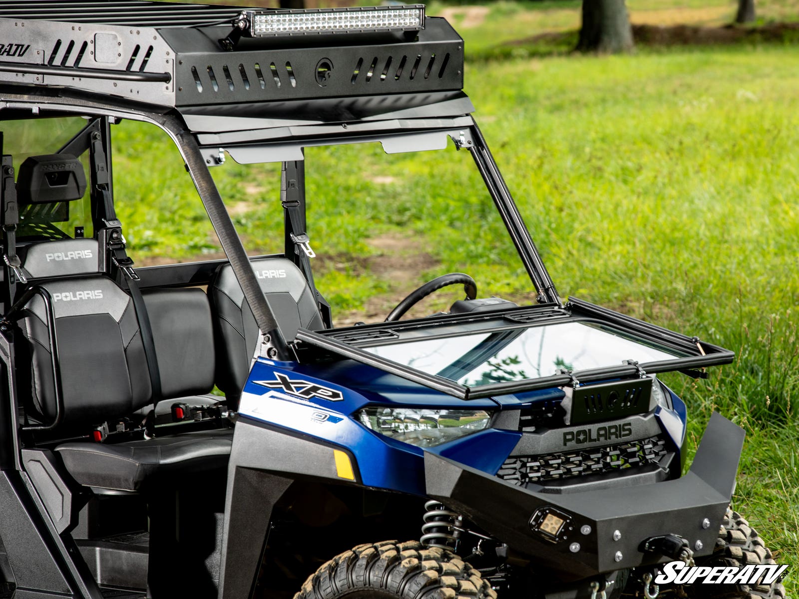 Polaris Ranger XP 1000 Flip Down Glass Windshield