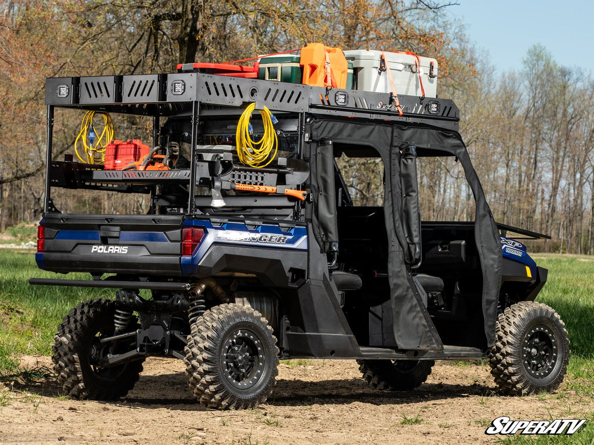 Polaris Ranger XP 1000 Outfitter Bed Rack - Recessed Lights + 2 Pin Wiring Harness