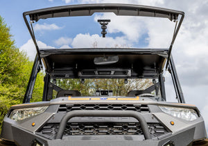 Polaris Ranger 1000 Scratch Resistant Flip Windshield - Rolled up from FWS-P-RAN1K-001-70