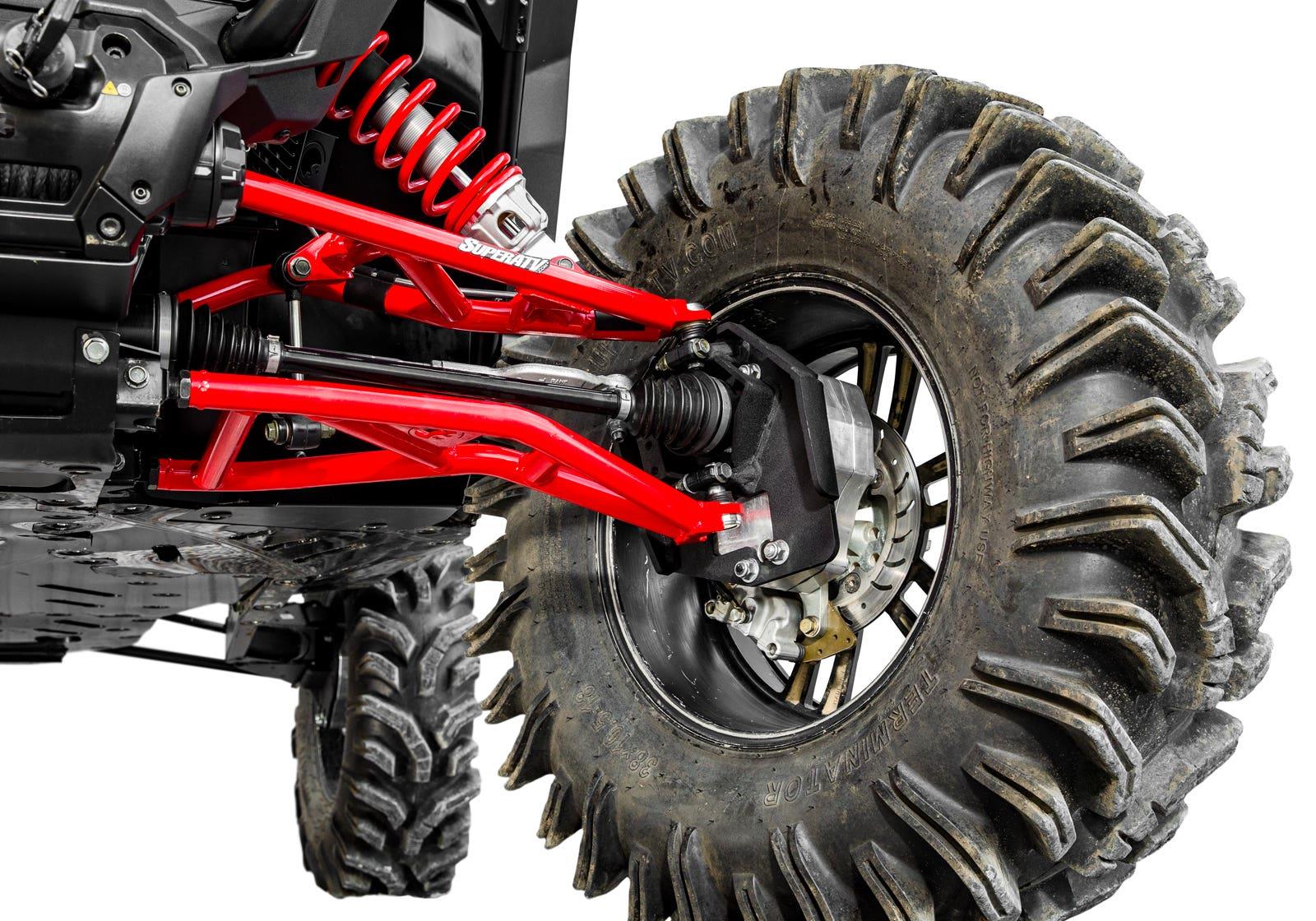Polaris RZR 1000 4in. Portal Gear Lift with 30% Gear Reduction - Billet Housing - Dual Idler - 15% Gear Reduction - Billet Housing - With Frame Stiffener