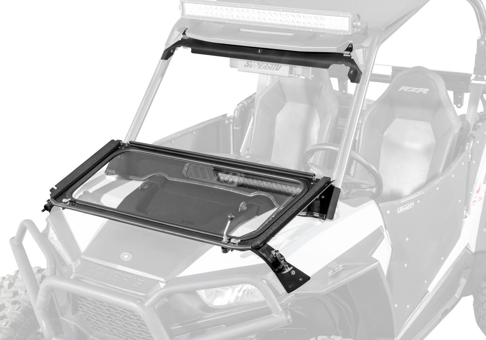 Polaris RZR XP Turbo Flip Down Glass Windshield - 2016-2018