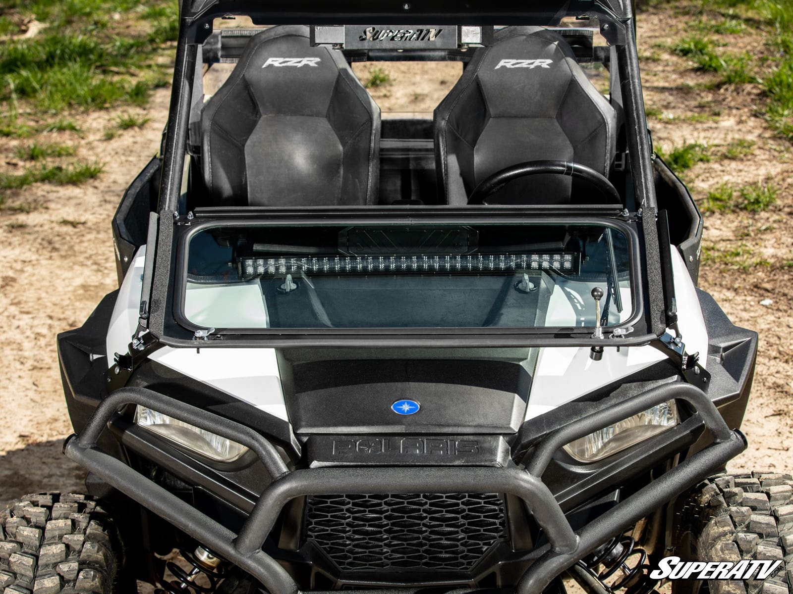 Polaris RZR 900 Flip Down Glass Windshield