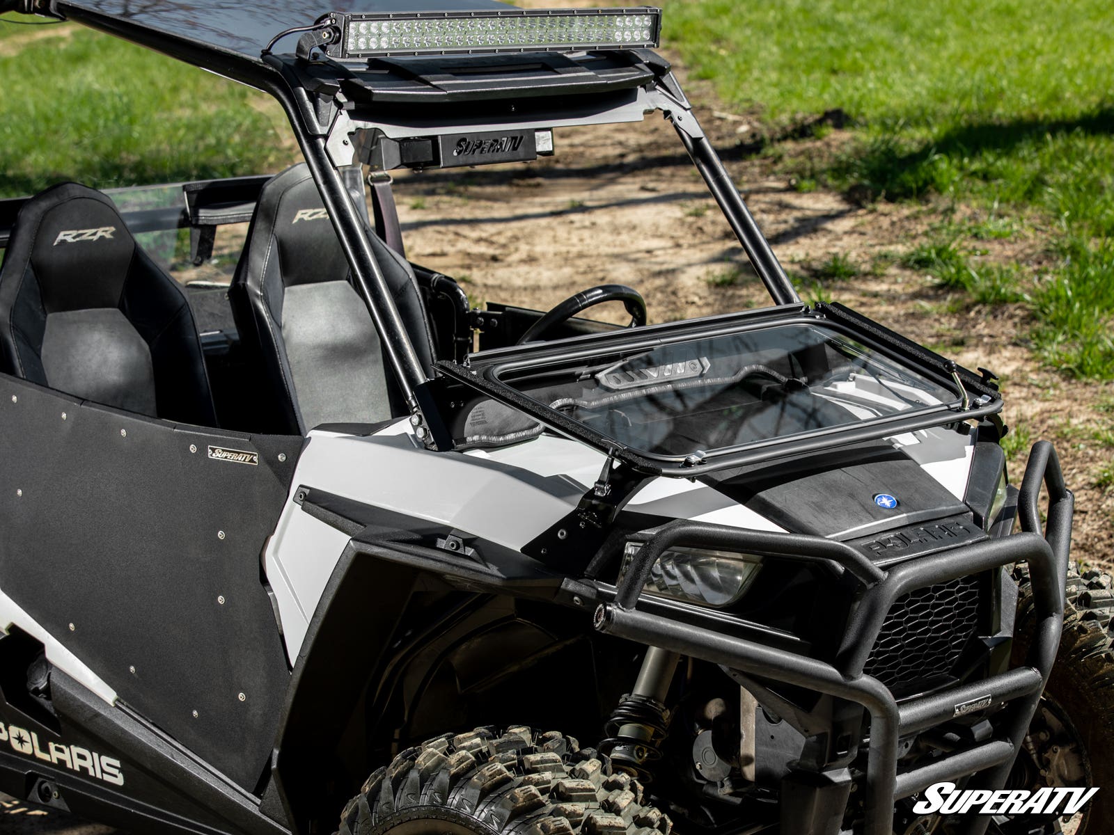 Polaris RZR 900 Flip Down Glass Windshield