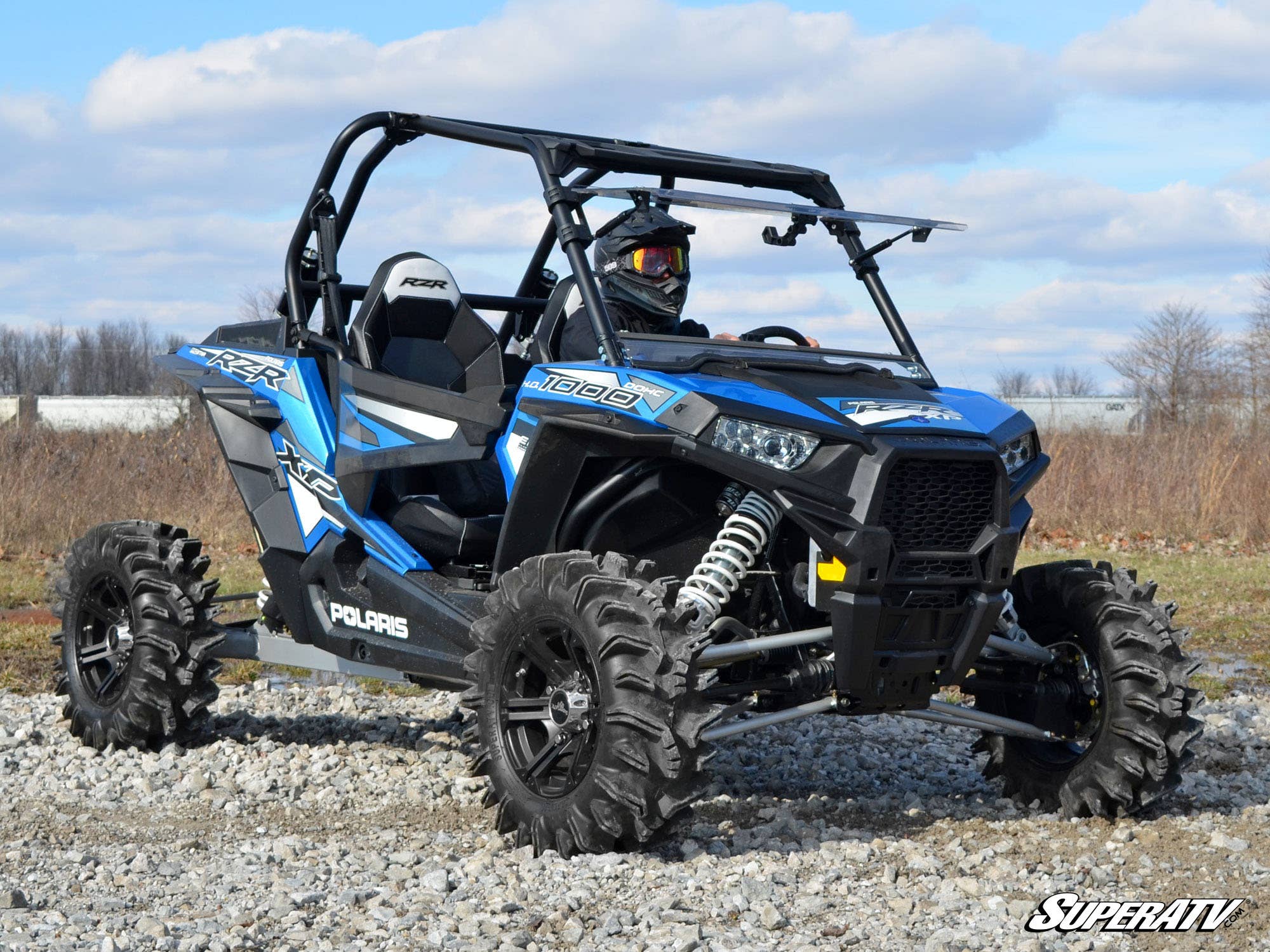 Polaris RZR XP Turbo Scratch Resistant Flip Windshield