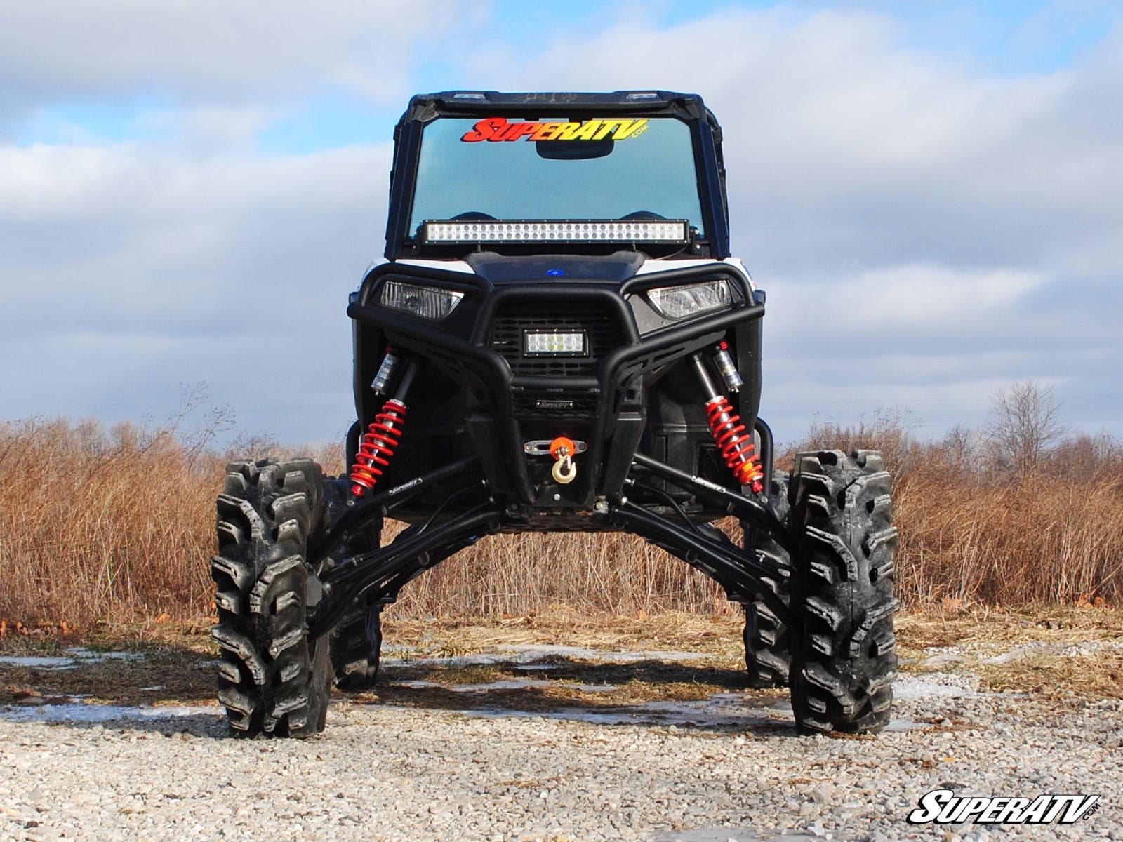 Polaris RZR 900 S/ General 7-10in. Lift Kit - Remote Resevoir Shocks - X300 Axles - Red