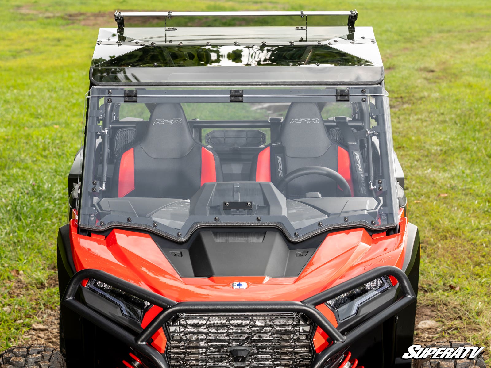 Polaris RZR XP Scratch-Resistant Flip Windshield - Standard Polycarbonate