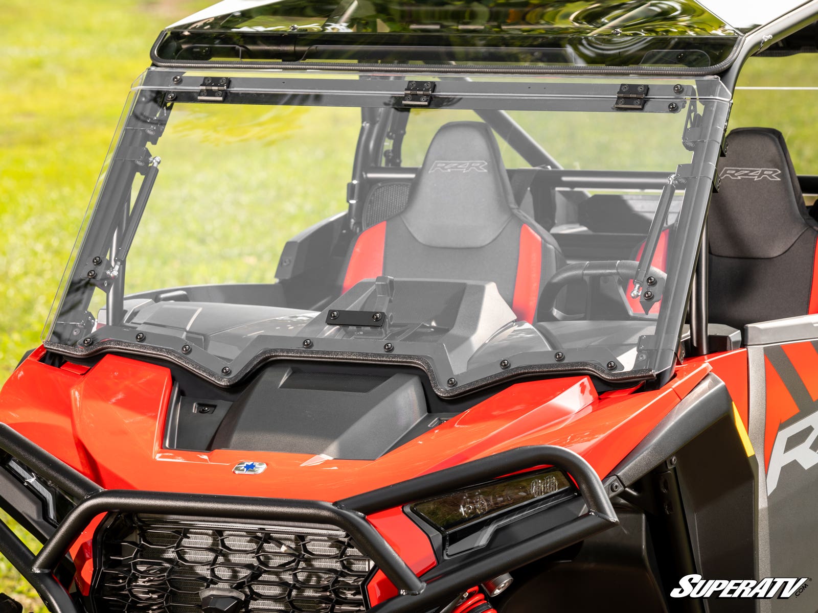Polaris RZR XP Scratch-Resistant Flip Windshield - Standard Polycarbonate