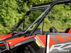 Polaris RZR XP Scratch-Resistant Flip Windshield - Standard Polycarbonate