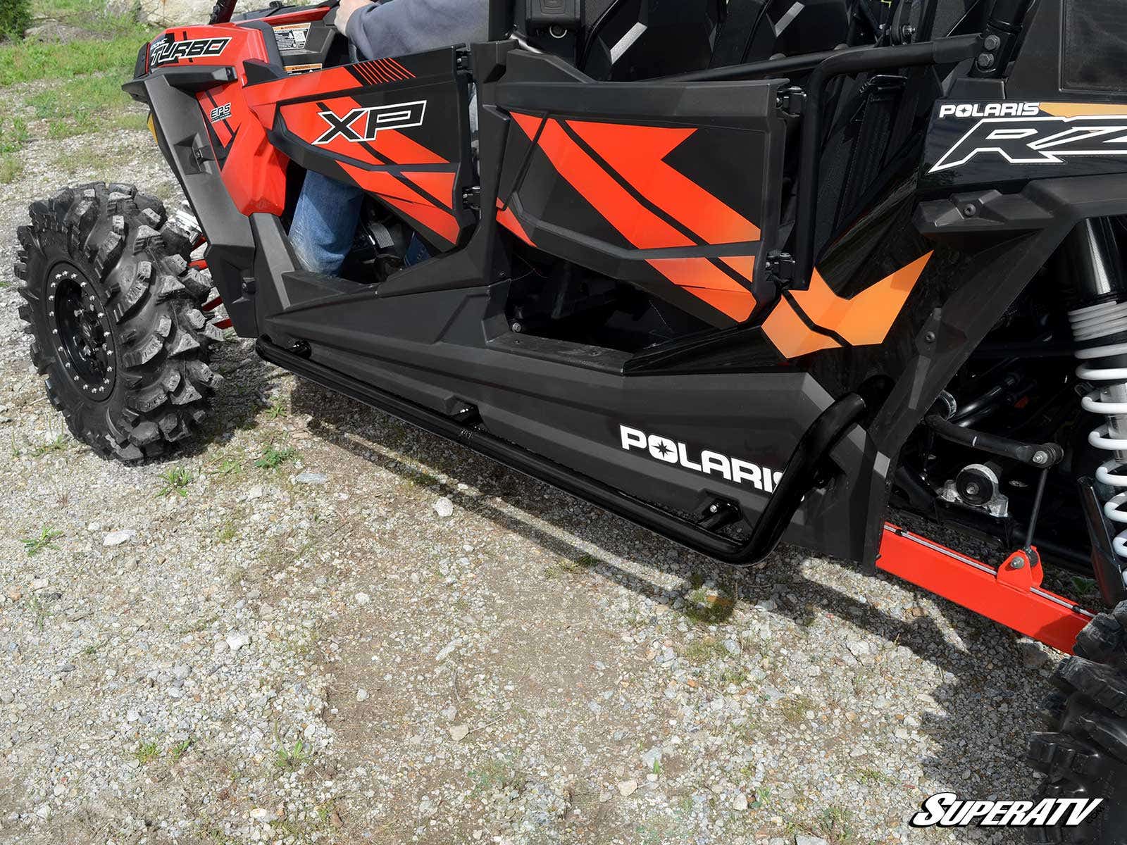 Polaris RZR 4 Turbo Rock Sliding Nerf Bars