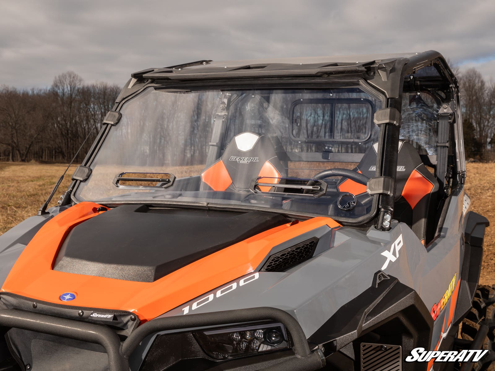 Polaris General XP 1000 Scratch-Resistant Vented Full Windshield