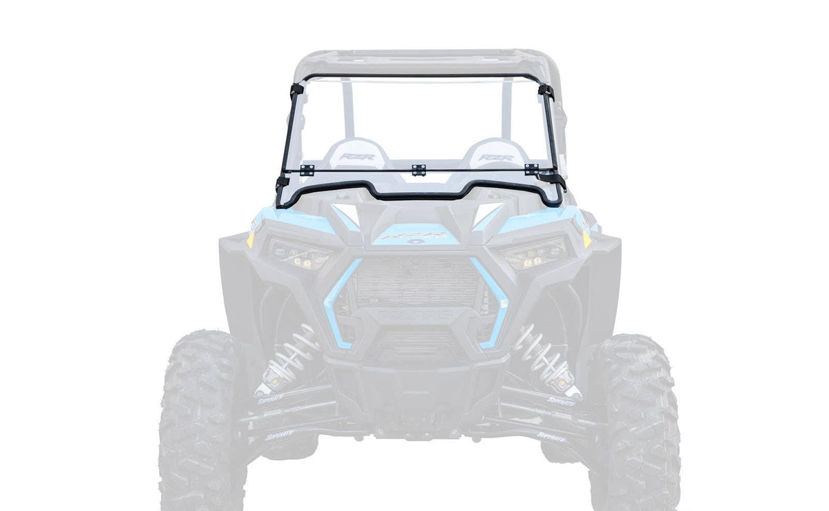 Polaris RZR XP 1000 Fold Down Windshield - Clear, Scratch Resistant - 2019+