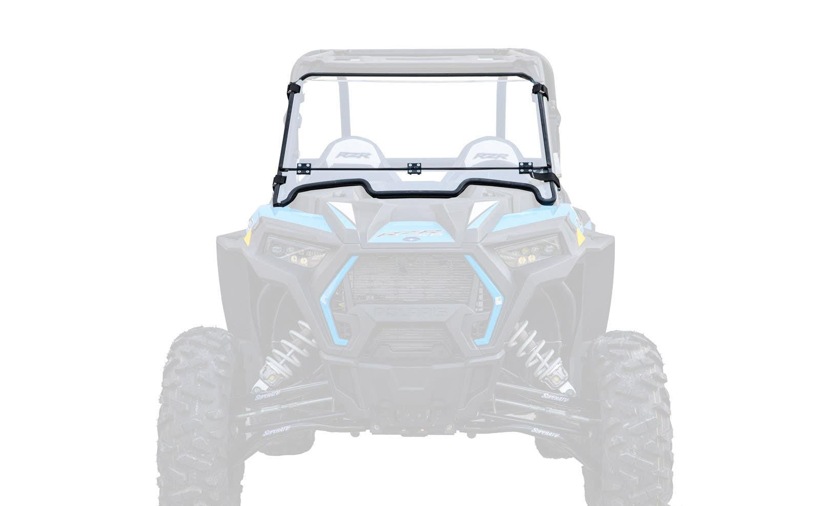 Polaris RZR XP 1000 Fold Down Windshield - Clear, Scratch Resistant - 2019-2021