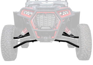 Polaris RZR Turbo S High Clearance 1.5in. Offset A-Arms (Chromoly) - Black - With Super Duty Ball Joints Installed