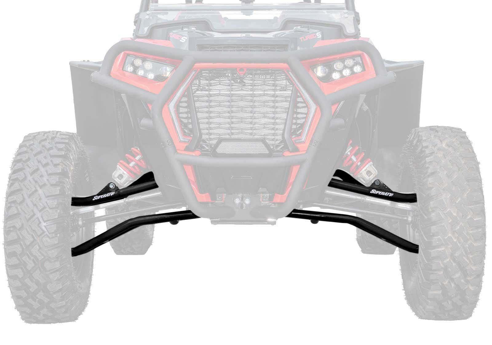 Polaris RZR Turbo S High Clearance A-Arms (Chromoly) - Black