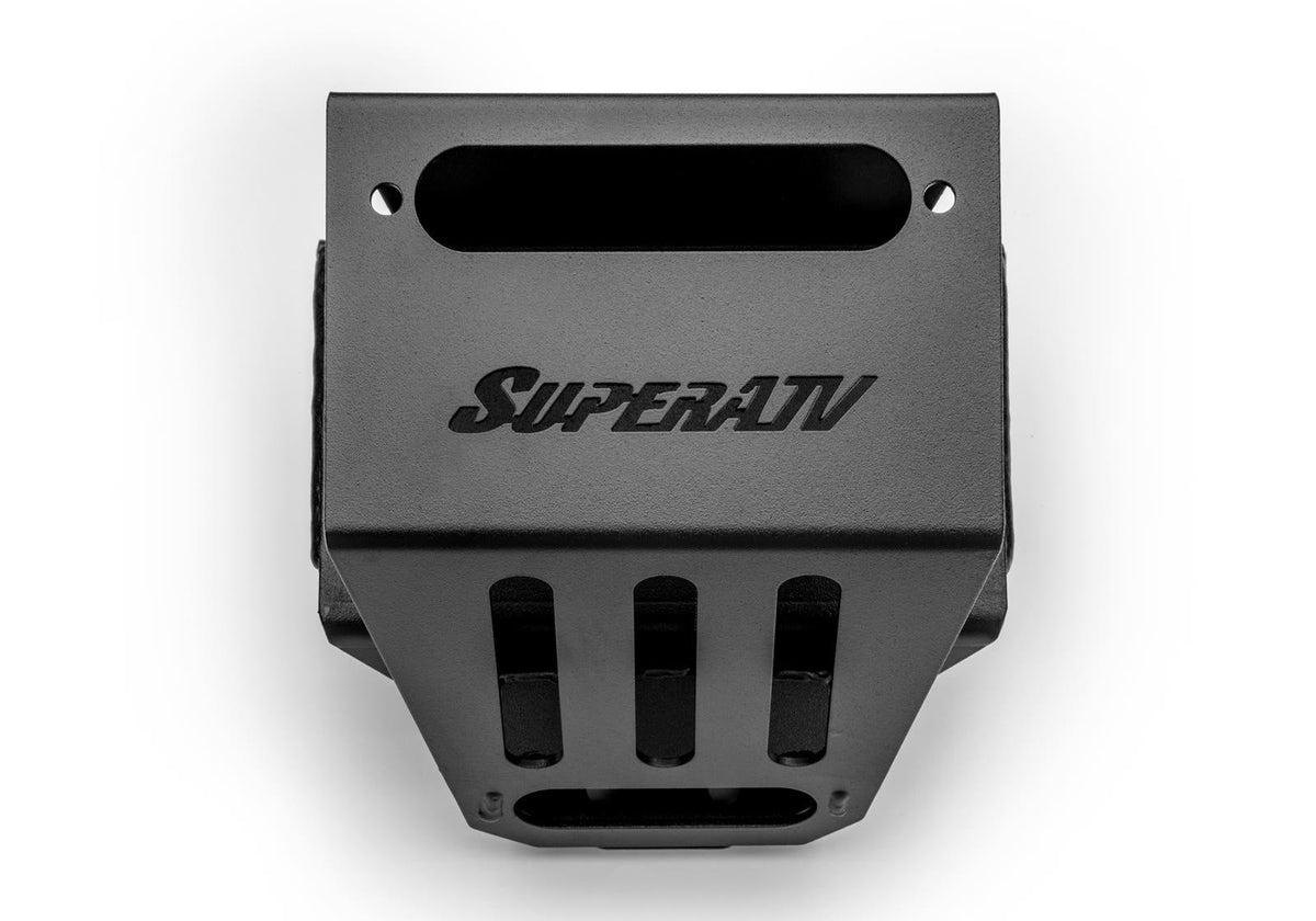 Polaris RZR XP Turbo S Winch Mounting Plate with 3500 lb. Winch for No Bumper