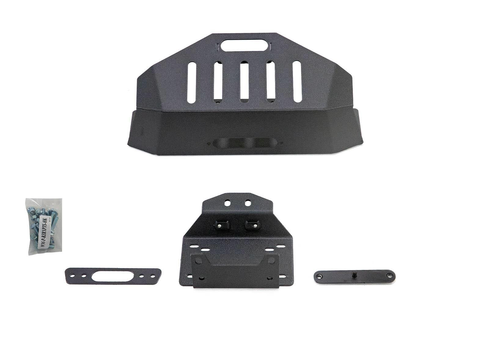 Polaris RZR XP Turbo S Winch Mounting Plate with 4500 lb. Winch for Stock Bumper