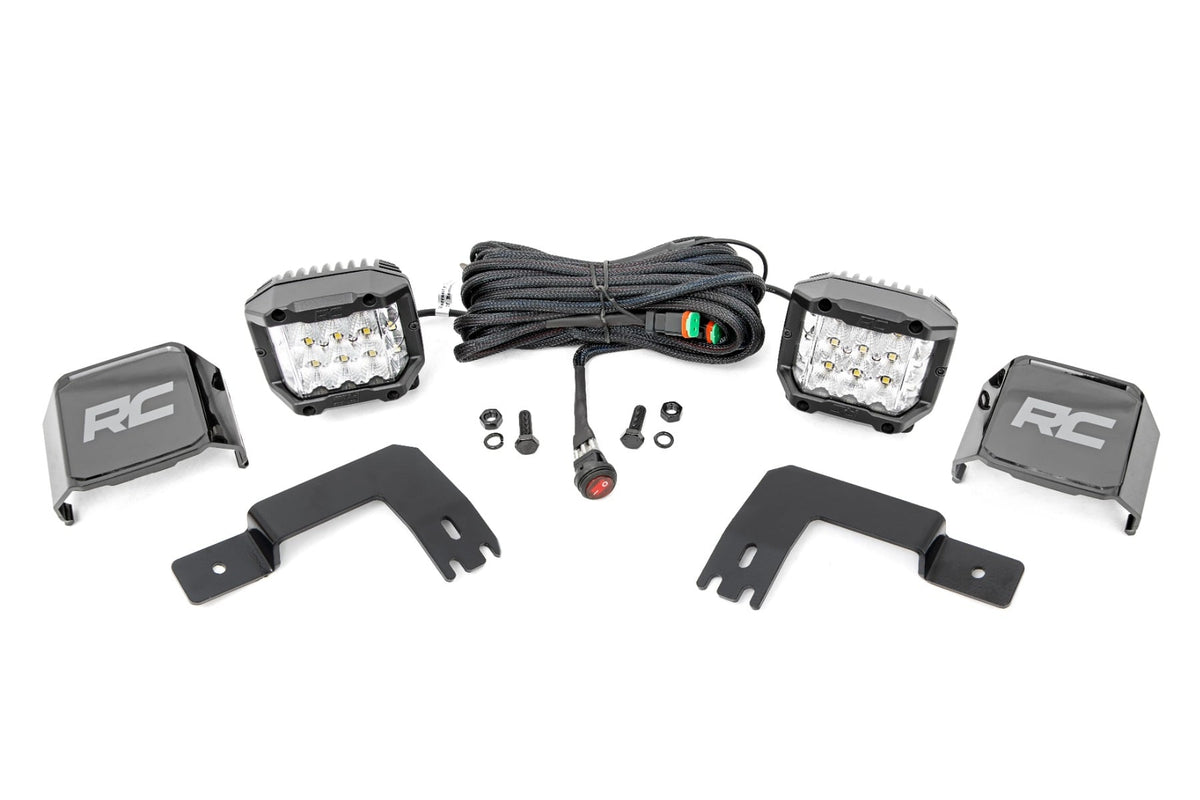 LED Light | Under Bed Mount | 3" Chrome Pair | Wide Angle | Polaris XPEDITION ADV 5