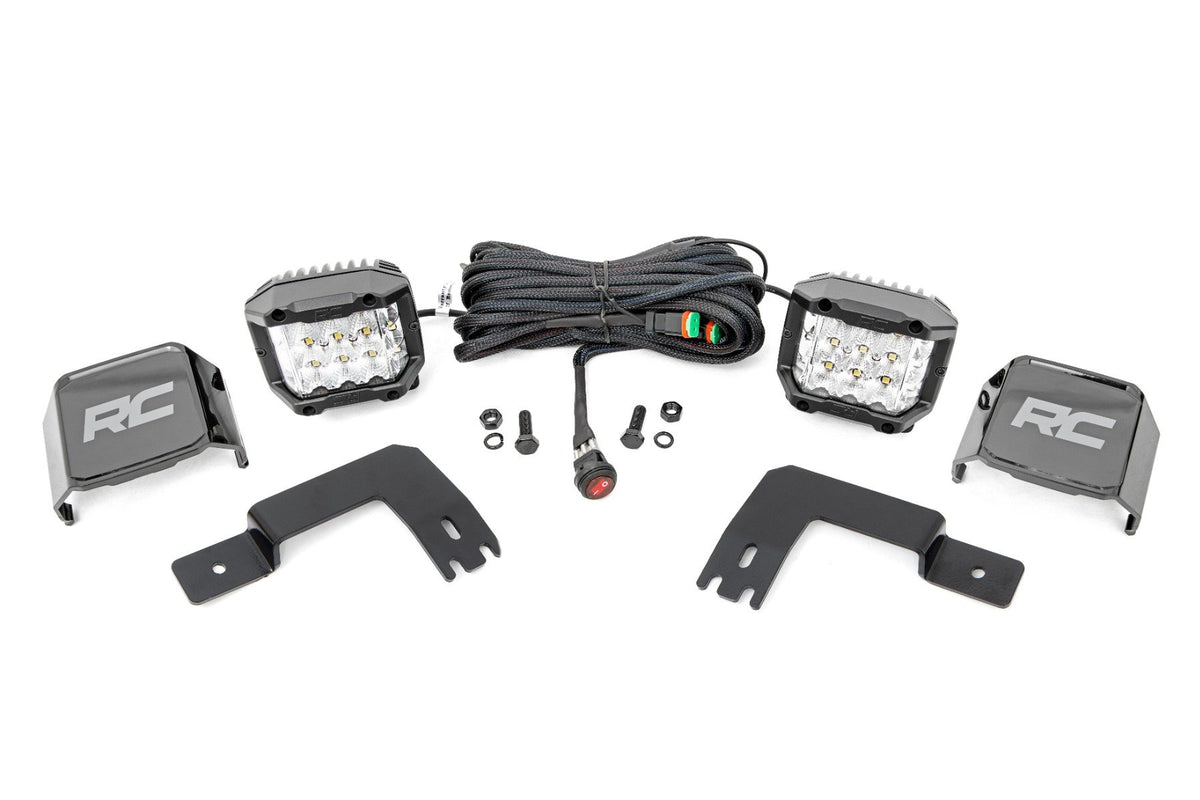 LED Light | Under Bed Mount | 3" Chrome Pair | Wide Angle | Polaris XPEDITION ADV 5