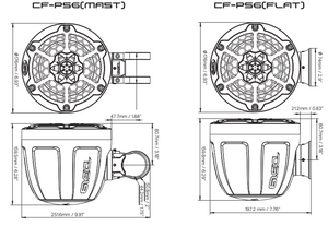 NXL 6.5" Pod 300W Speaker with Integrated RGB LED Lights (Pair) - Perfect for Jet Skis - DS18
