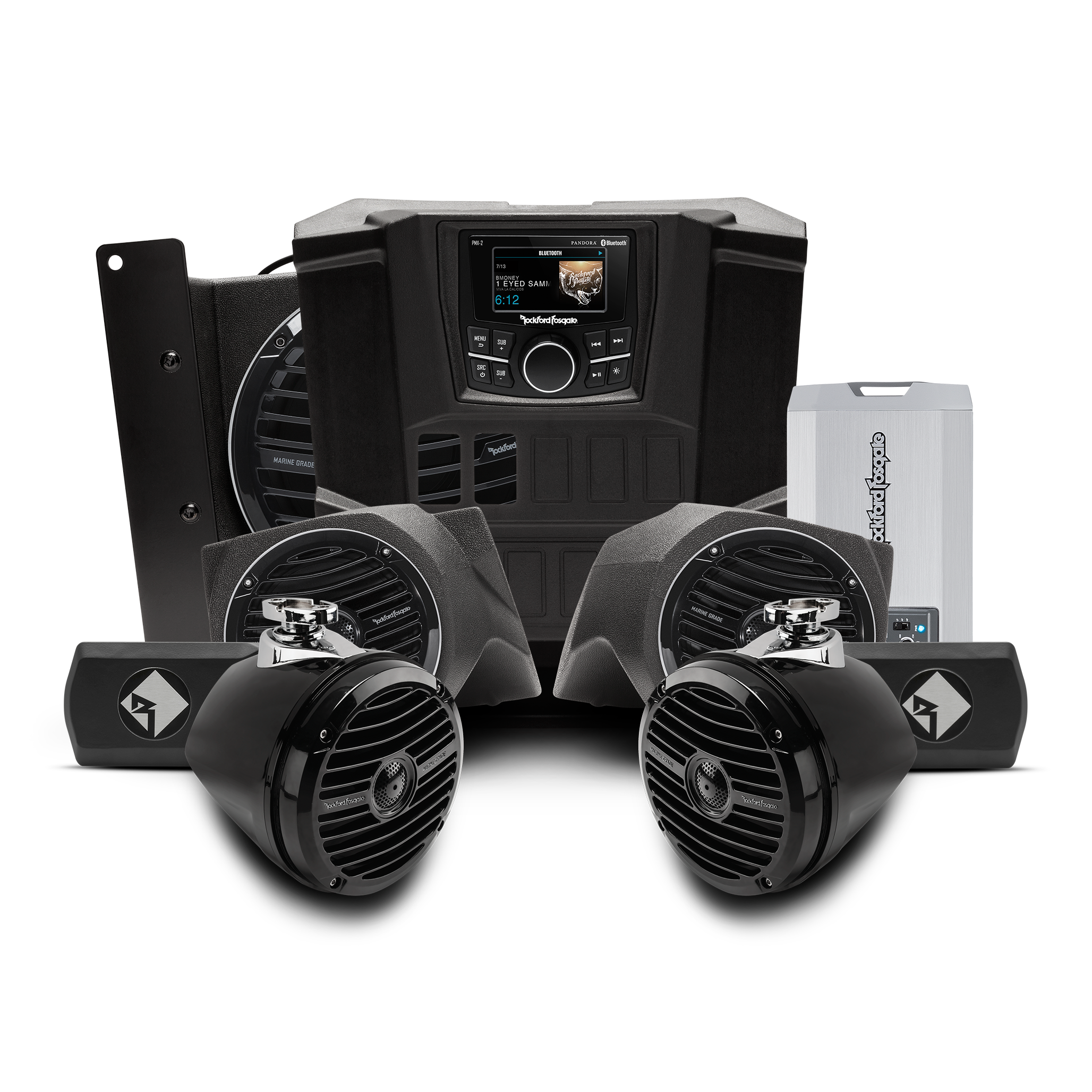2015-2017 400 watt stereo, front lower speaker, rear speaker, and subwoofer kit for select Polaris RANGER models (Gen-1)