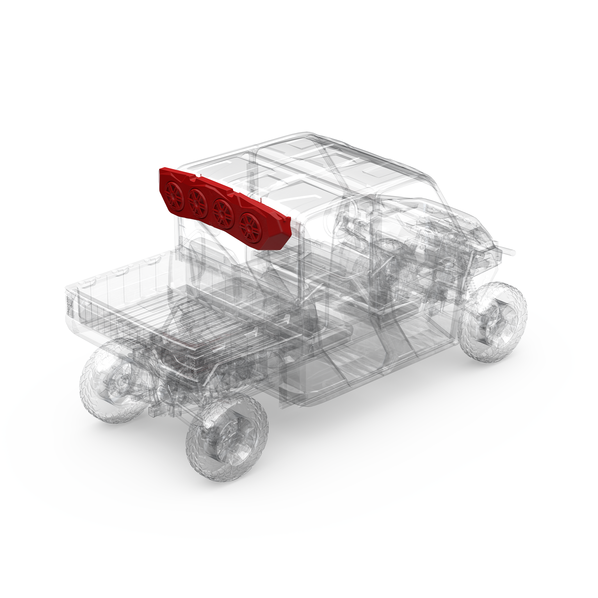 Rear Audio Cap for Select 2018+ Polaris Ranger Models