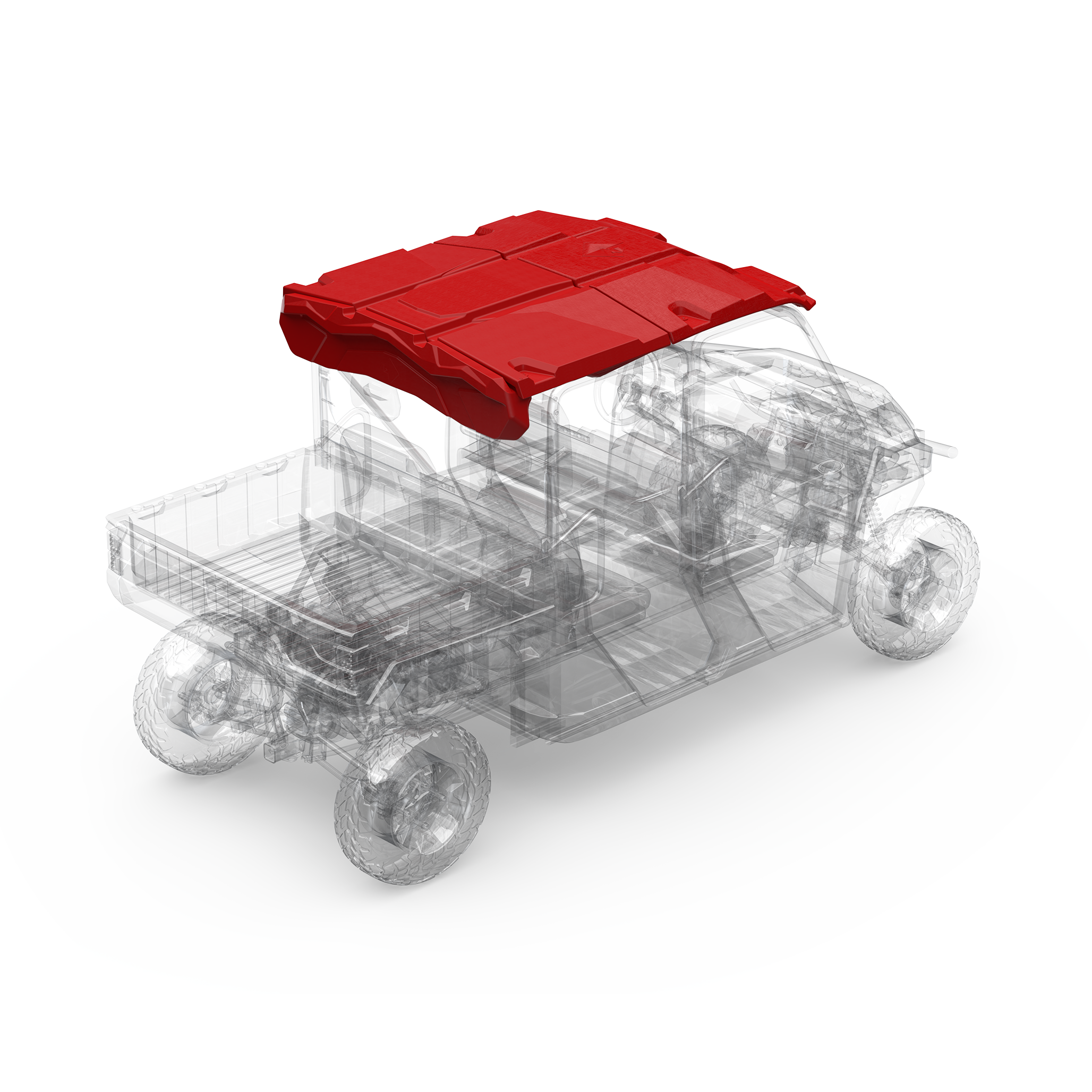 Front & Rear Audio Roof for Select 2018+ Polaris Ranger Crew Models