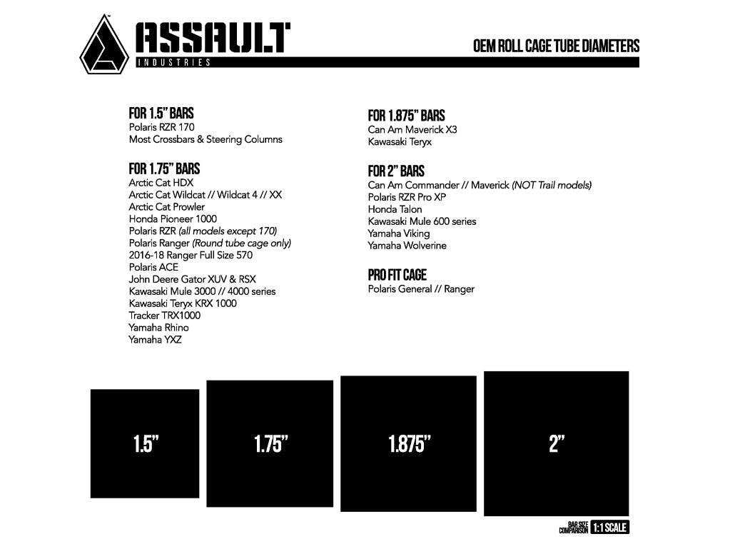 Assault Industries Stealth Series Convex Rear View Mirror