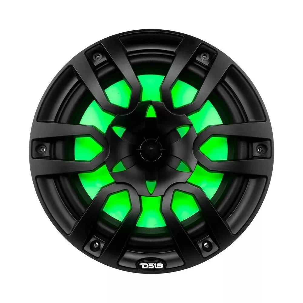 NXL 10" 2-Way Coaxial Marine Speaker with LED RGB Lights | 200W RMS 4-Ohm - DS18