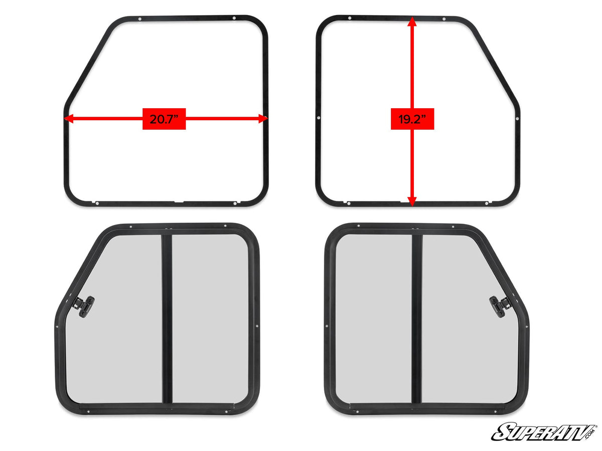 Sliding Window Insert for SuperATV Poly Cab Doors - Front