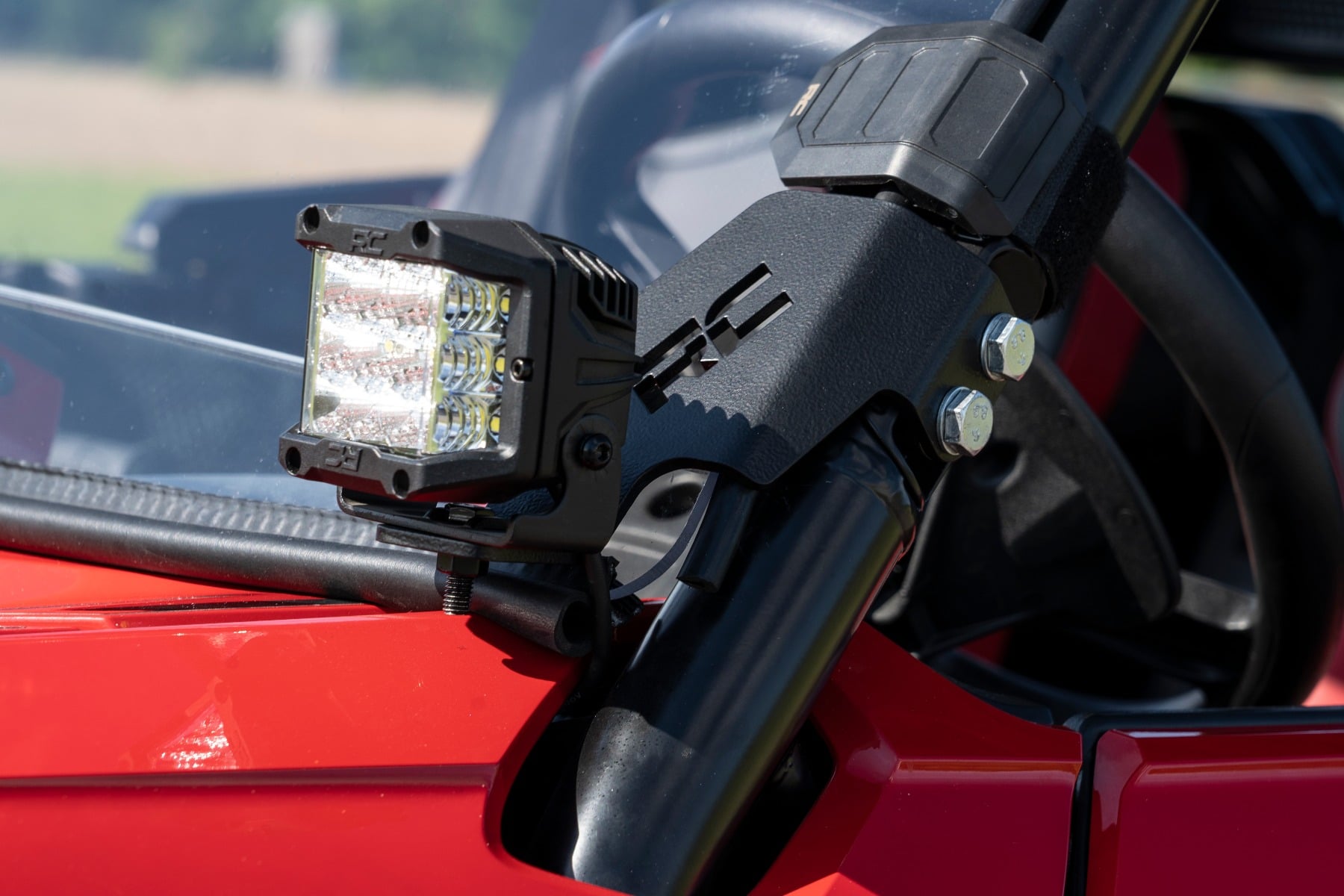 LED Light Kit | Cage Mount | 2" Black Pair | Amber DRL | Honda Talon 1000