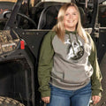 SuperATV Green and Gray Skull Hoodie