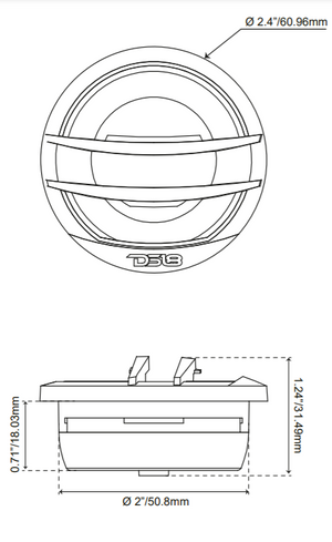 TX1 2" PEI Dome Ferrite Tweeter 0.5" VC 200 Watts - DS18