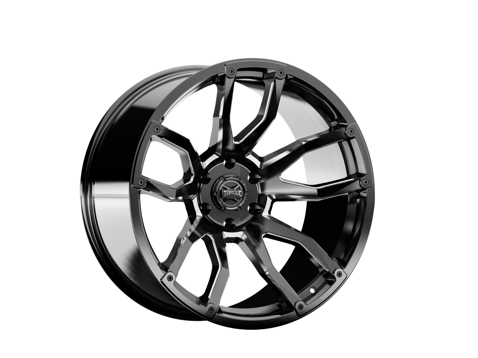 Torque Impact 20x9 6x139.7 -12mm – Gloss Black with Milled Accents