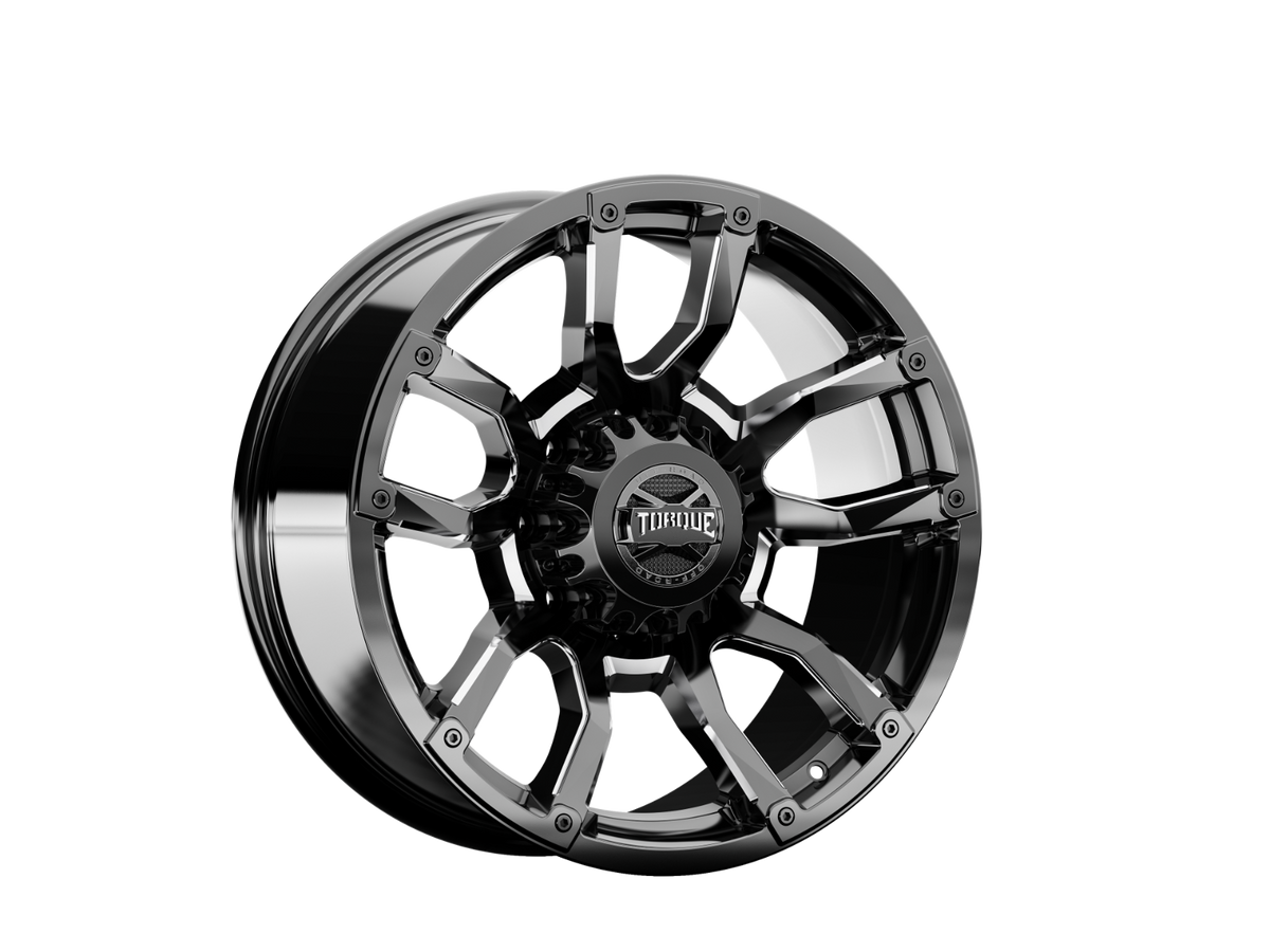 Torque Impact 20x9 8x180 0mm – Gloss Black with Milled Accents