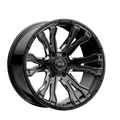 Torque Prime 20x9 6x139.7 -12mm – Gloss Black with Milled Accent