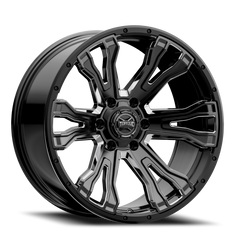 Torque Prime | Gloss Black w/Milled Accent | 20x9 | 6x5.5 | -12mm