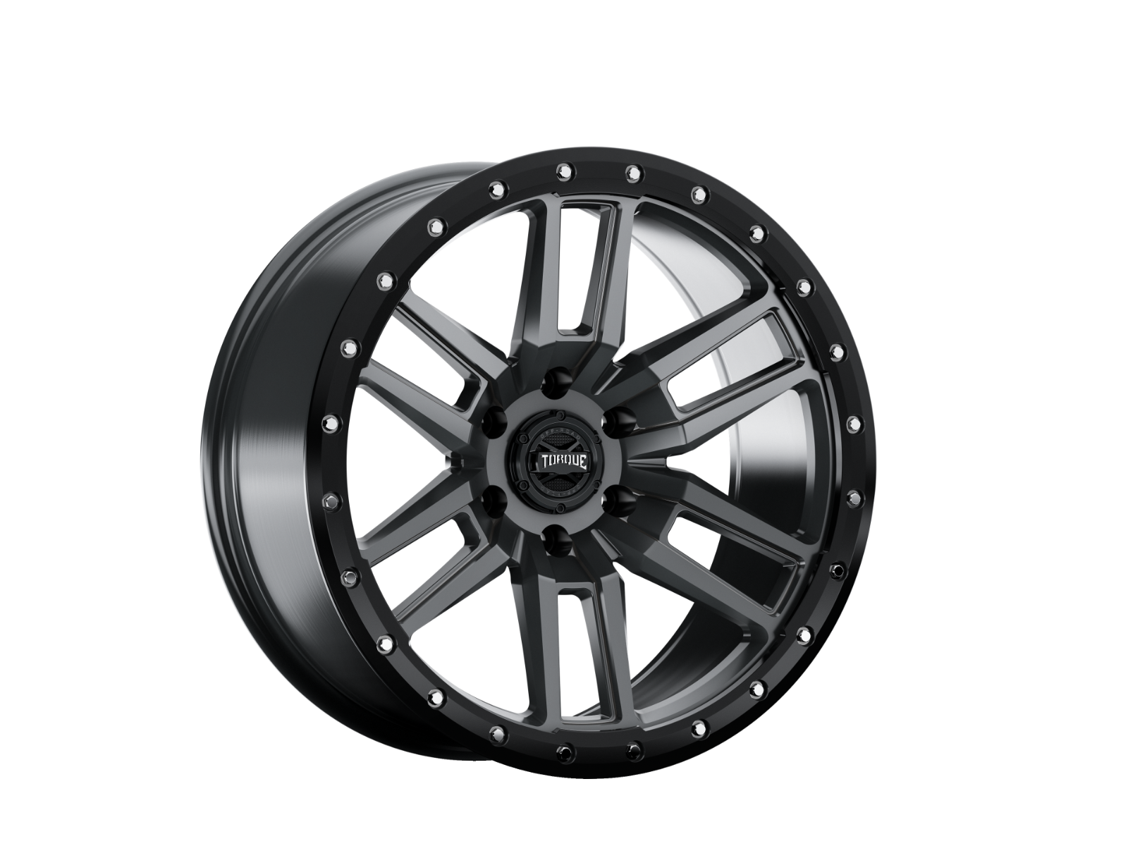Torque Pritchett 20x9 6x139.7 -12mm – Anthracite with Black Lip