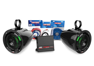 MTX UNI-1-ADDON & AUX Amplifier and Roll Cage Speaker Kit - Headphone Jack