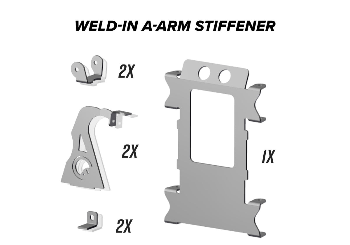 Polaris RZR XP Turbo Weld-In Gusset Kit - Front End Only