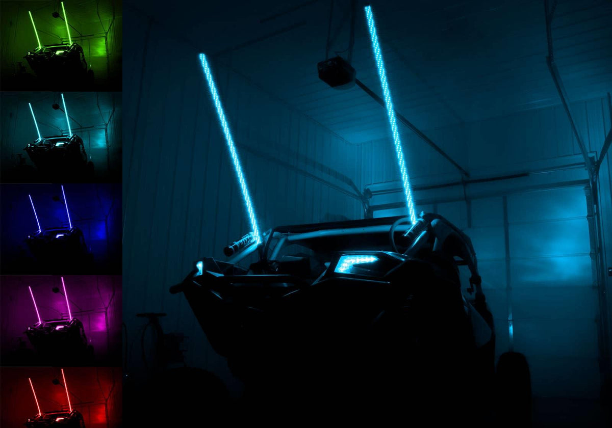 5' RGB LED Whip Lights