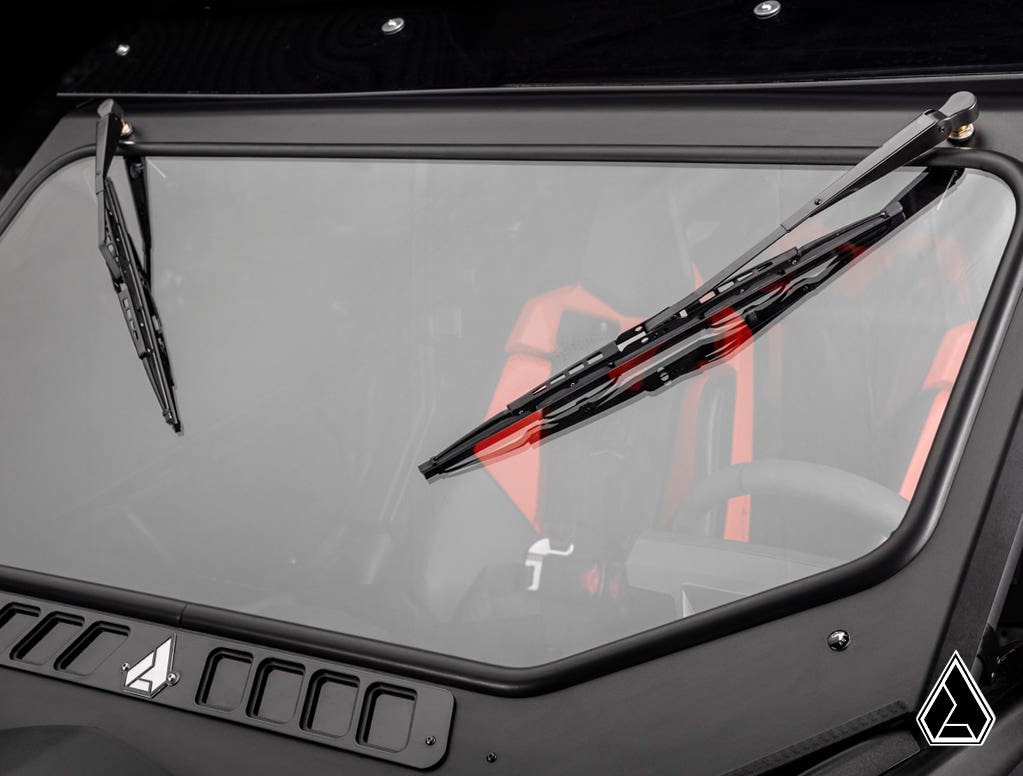 Polaris RZR XP Glass Windshield - Driver + Passenger Side Wipers
