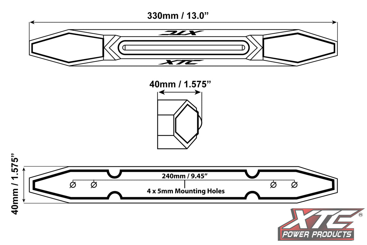 XTC a2687d95a77be6a0 | X-LITE Chase Light Bar Dimensions